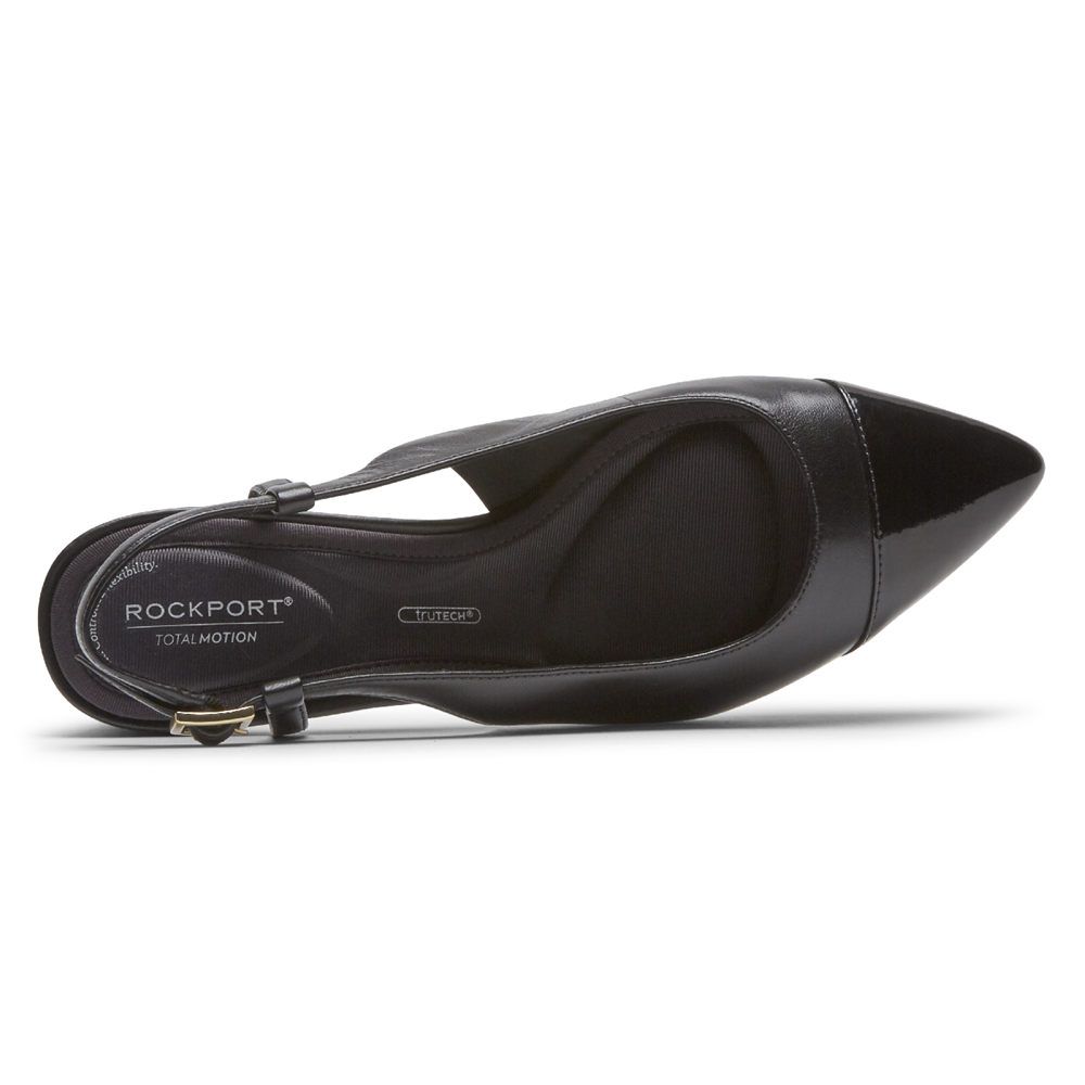 Slingback Rockport Mujer Mexico - Total Motion Salima Posted Negros - AIUTX8231